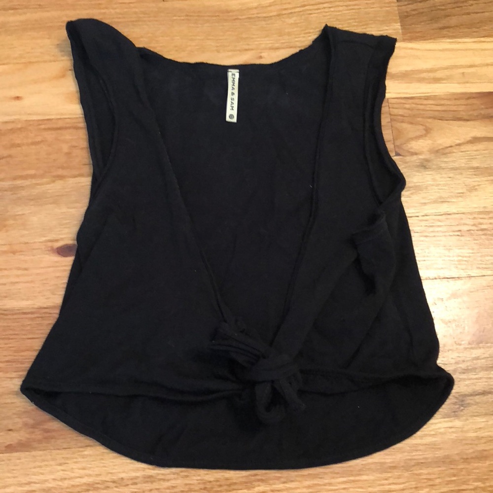 LF black tie front tank